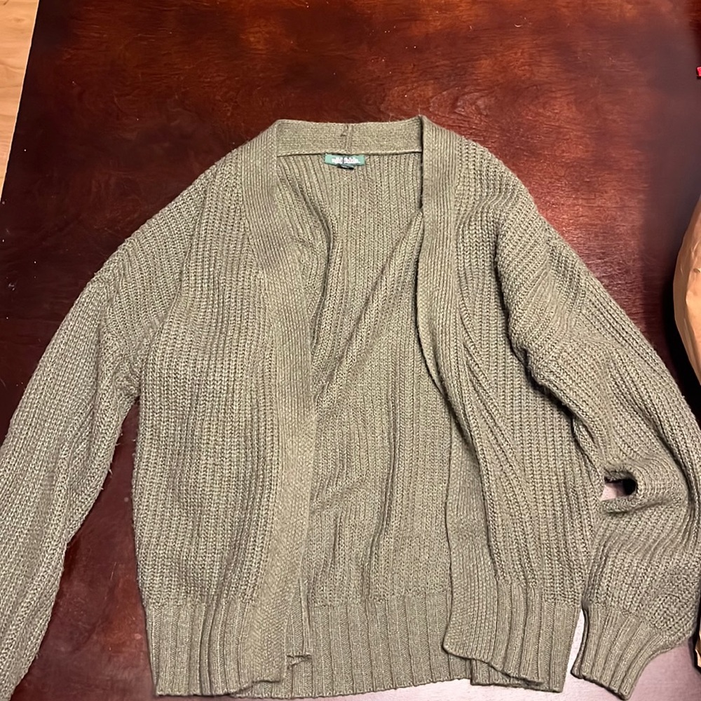 Green cardigan